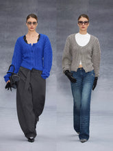 Xmsli | New Arrival Touch Series Retro Round Neck Cable Knitted Cardigan for Women