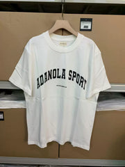 Xmsli | Unisex Loose White Round Neck Cotton T-Shirt - British Sports Fashion Street Style