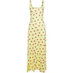 Xmsli | One-Shoulder Printed Backless maxi Dress for Women, Slim Fit Trendy Party Wear