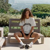Xmsli | Unisex Loose White Round Neck Cotton T-Shirt - British Sports Fashion Street Style