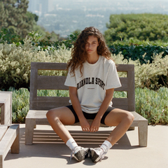 Xmsli | Unisex Loose White Round Neck Cotton T-Shirt - British Sports Fashion Street Style