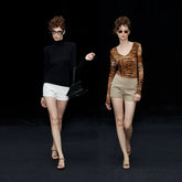 Xmsli | High-Waisted Waistless Suit Shorts for Women, Retro Style Casual Tailored Shorts