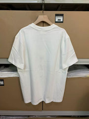 Xmsli | Unisex Loose White Round Neck Cotton T-Shirt - British Sports Fashion Street Style