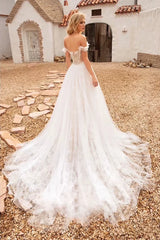 Xmsli | French One-Shoulder Light Wedding Dress for Brides, Simple and Elegant Gown with Feminine Veil