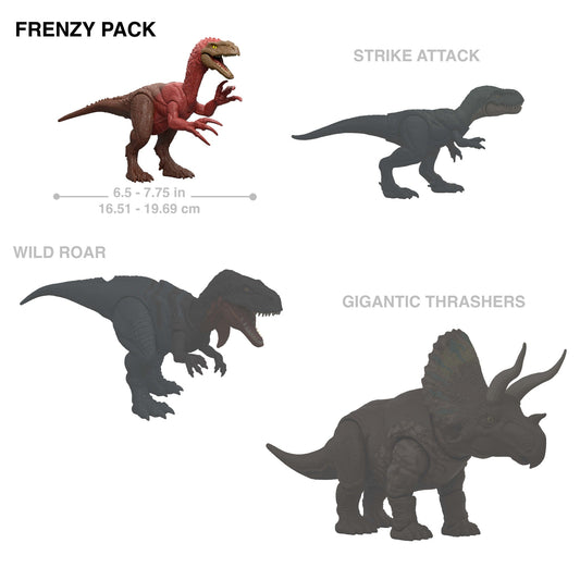 Jurassic World Rebirth Frenzy Pack Iani Dinosaur Figure, Authentic Toy, Digital Play