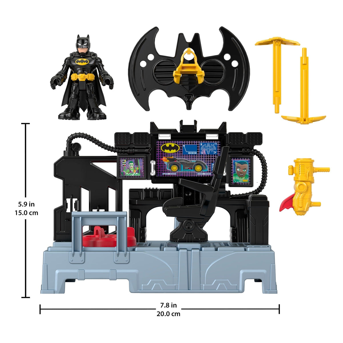 Imaginext DC Super Friends Bat Command Center Playset With Lights & Batman Figure