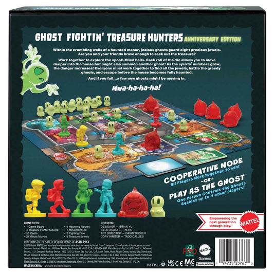 Ghost Fightin’ Treasure Hunters Anniversary Edition Board Game, Cooperative Family Game With 2 Ways To Play For 2-5 Players