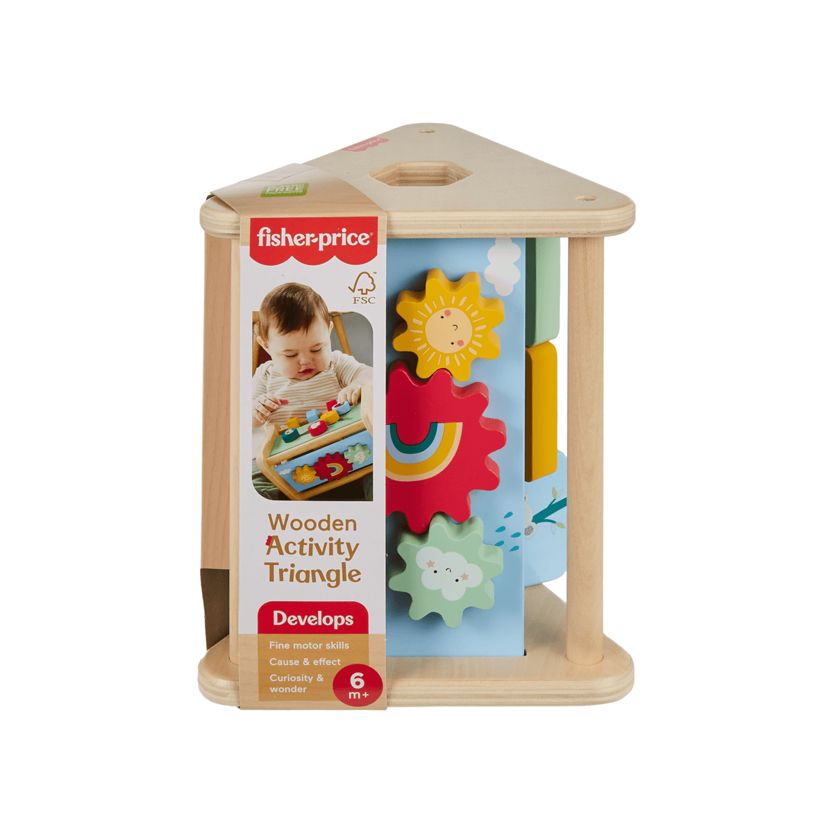 Fisher-Price Juguete para Bebés Triángulo de Actividades de Madera
