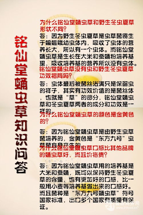 铭仙堂蛹虫草 品质之源，代理共赢之道