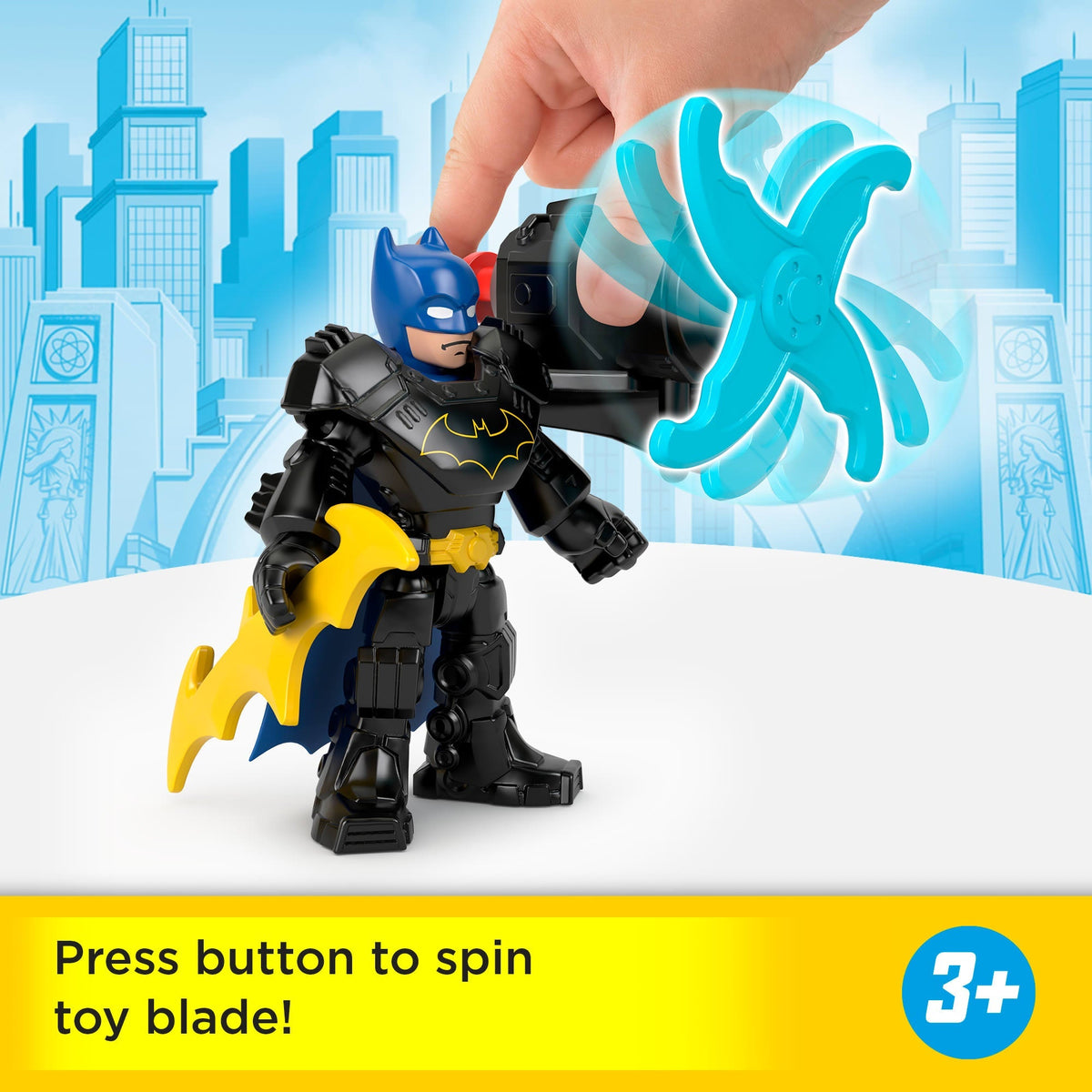 Fisher-Price Imaginext DC Super Friends Metal Force Batman Action Figure & Accessories Set, 3-Inch