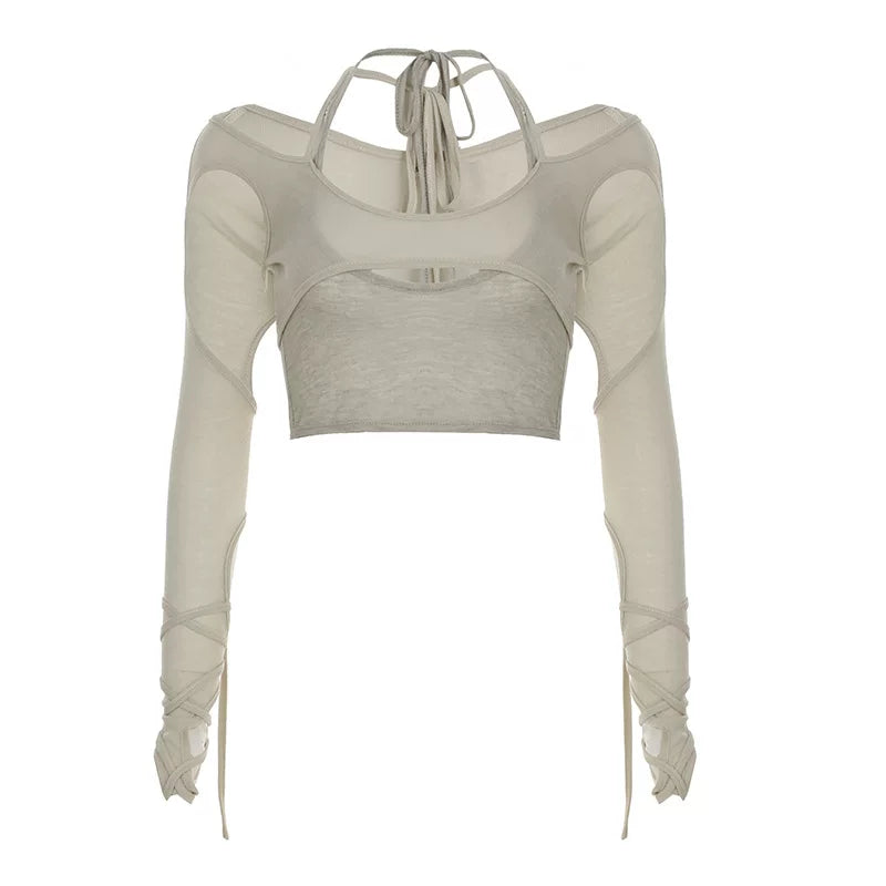 Xmsli | Light Green Wide-Leg Casual Pants with Characteristic Waistband for Women, West Coast High Street Vibe