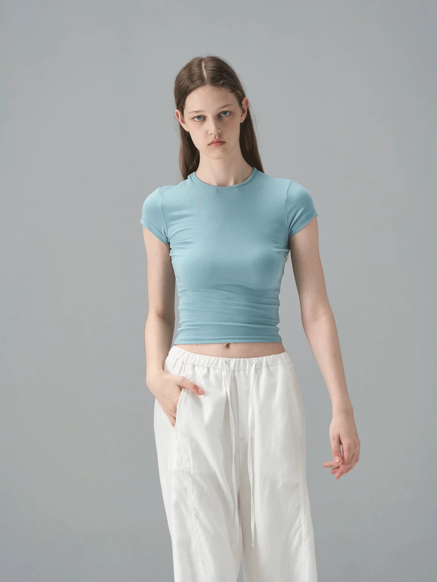 Xmsli | Tencel Purple Slimming Short-Sleeved T-Shirt for Women - Elegant and Comfortable Fit