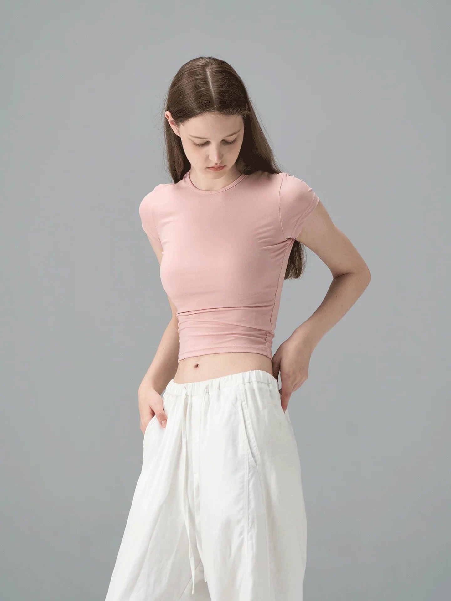 Xmsli | Tencel Purple Slimming Short-Sleeved T-Shirt for Women - Elegant and Comfortable Fit