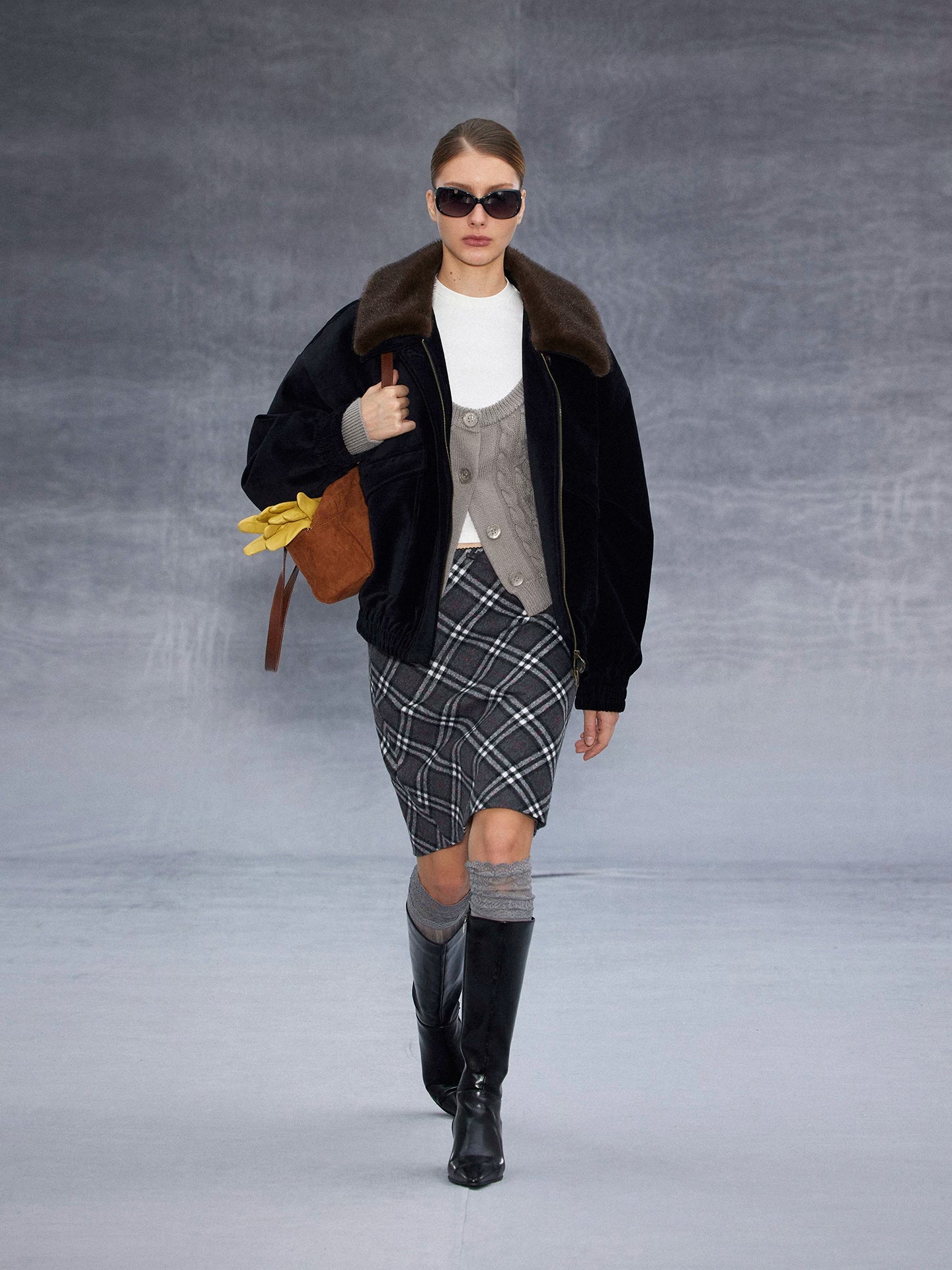 Xmsli | New Arrival Touch Series Retro Round Neck Cable Knitted Cardigan for Women