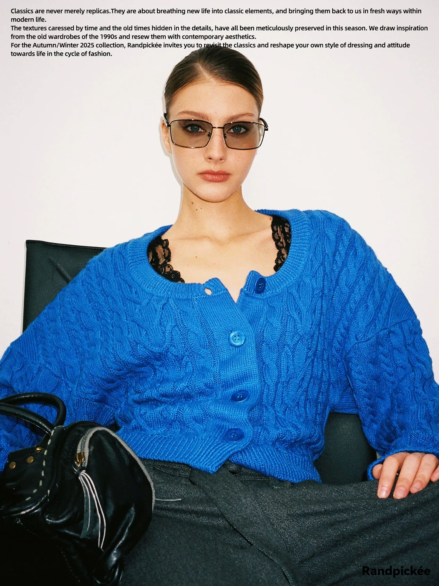 Xmsli | New Arrival Touch Series Retro Round Neck Cable Knitted Cardigan for Women