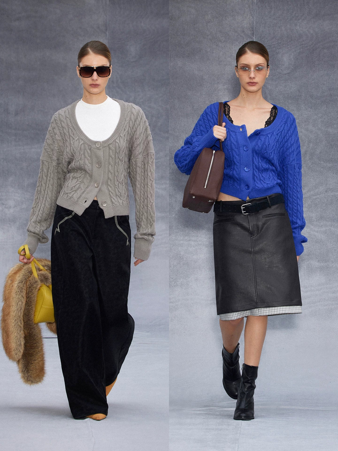 Xmsli | New Arrival Touch Series Retro Round Neck Cable Knitted Cardigan for Women