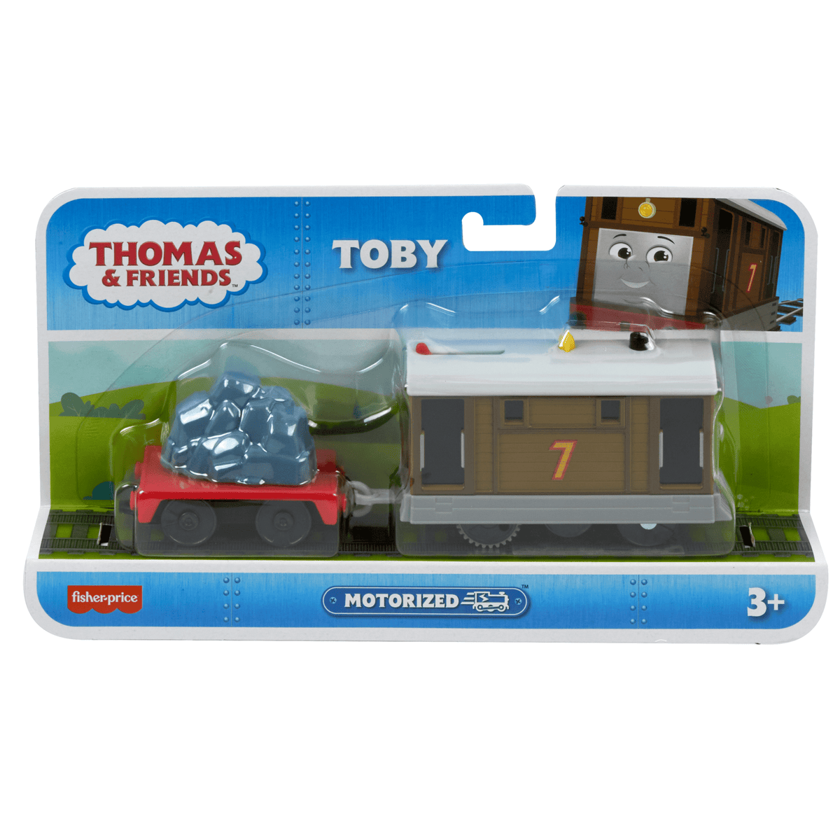 Thomas et ses Amis  Train Jouet Motorisé  Locomotive Toby, Wagon