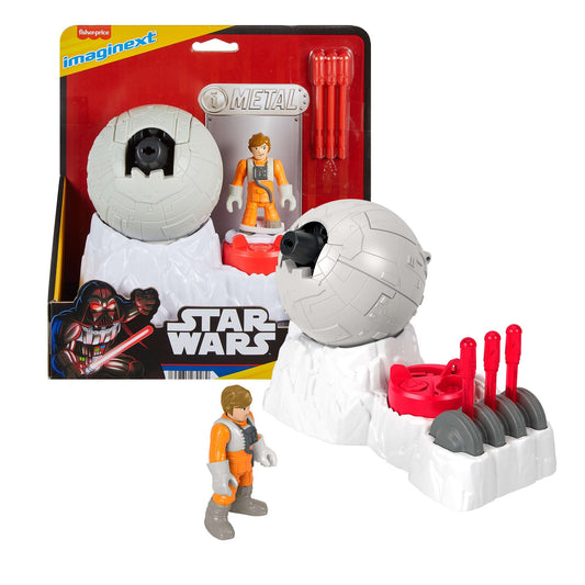 Imaginext Star Wars Rebel Base Cannon Toy With Luke Skywalker Diecast Character Key, 5 Pieces