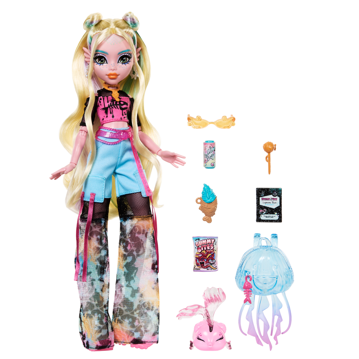 Monster High-Poupée Lagoona Blue-Poupée Avec Animal et Accessoires
