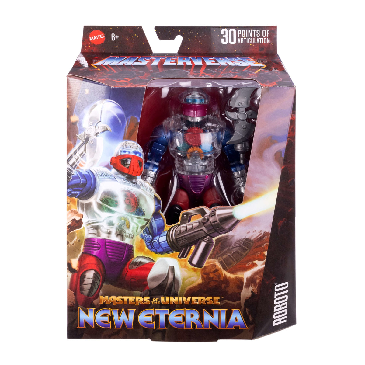 Masters Of The Universe Masterverse New Eternia Roboto Action Figure, MOTU Toy Hero, 30 Articulations