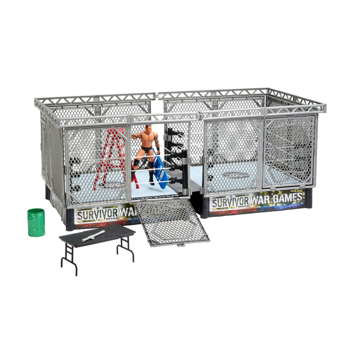 WWE Survivor War Games Playset With Randy Orton Action Figure, 2 Rings, Cage & 5 Accessories