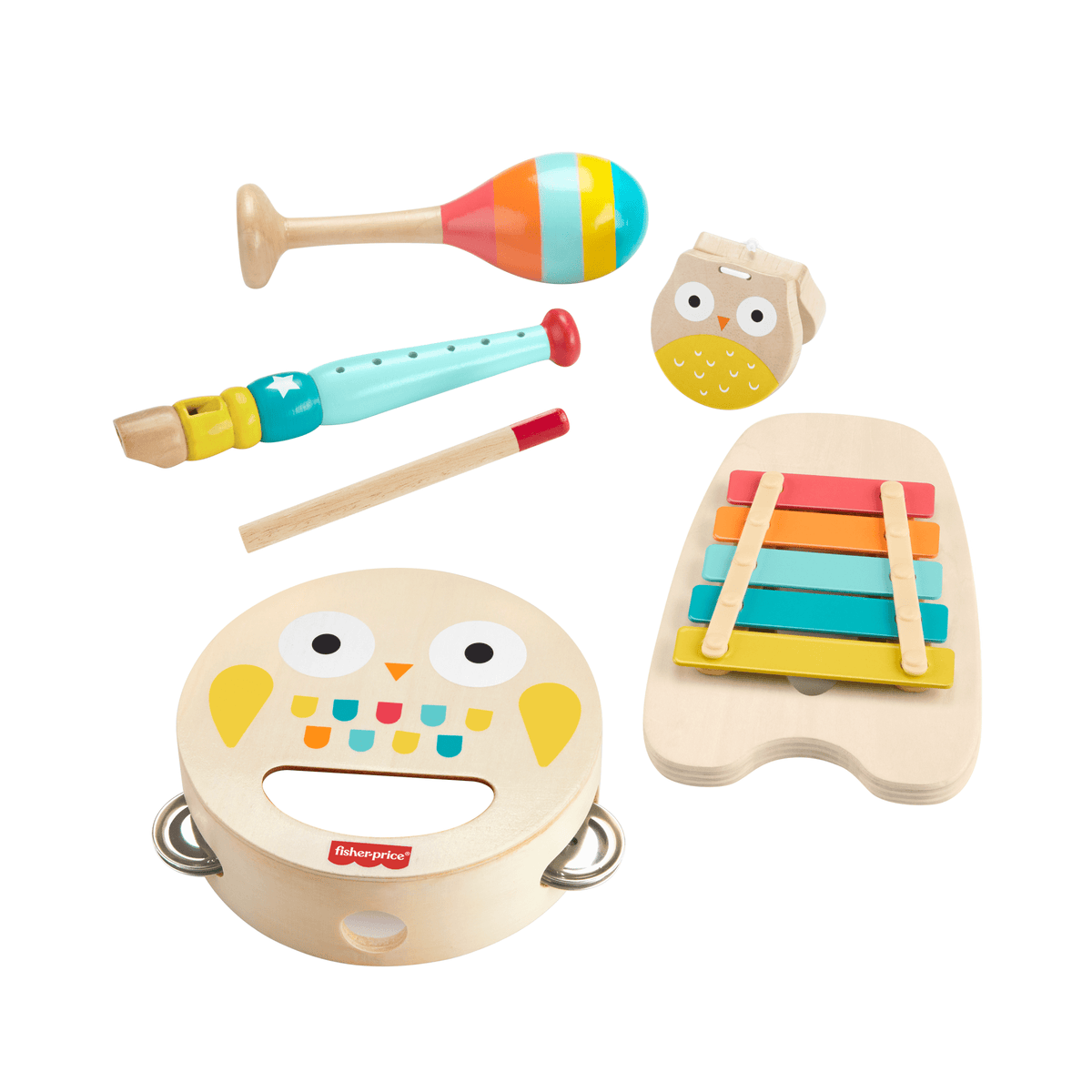 Fisher-Price  Coffret-Cadeau Musical, Instruments de Musique en Bois