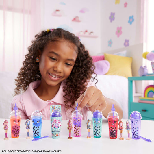Barbie Mini Barbie Land 5-Pack Pop Reveal Dolls, 1.5-inch Mini Doll With Surprise Reveal & Sensory Play Piece