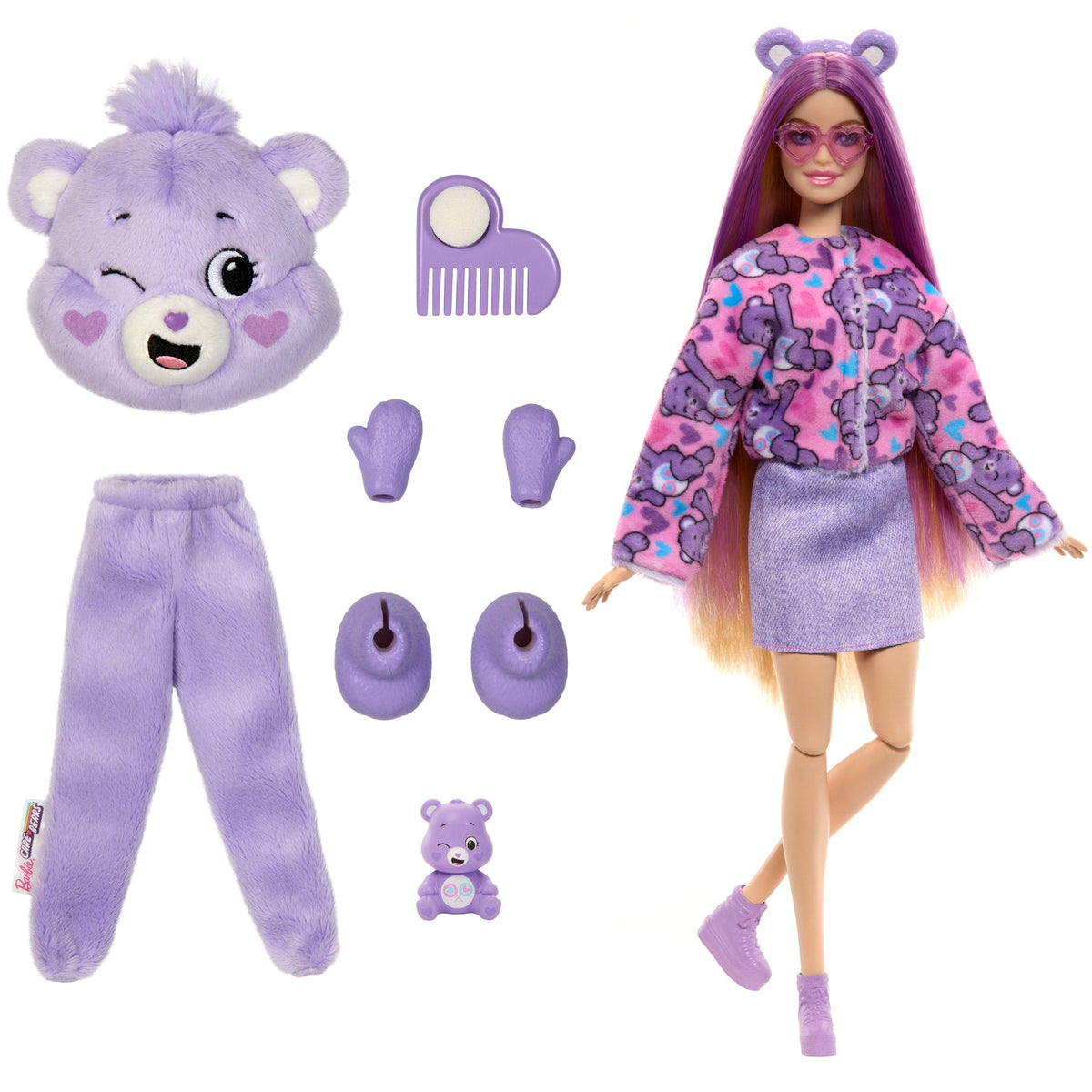 Barbie  Cutie Reveal  Care Bears  Poupée et Acc.  Costume Égalours