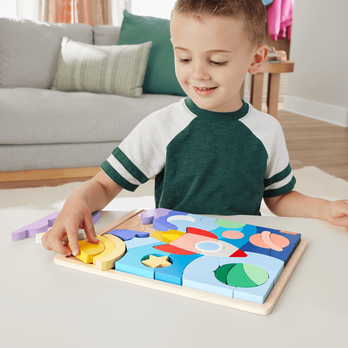 Fisher-Price Juguete para Bebés Rompecabezas del Espacio de Madera