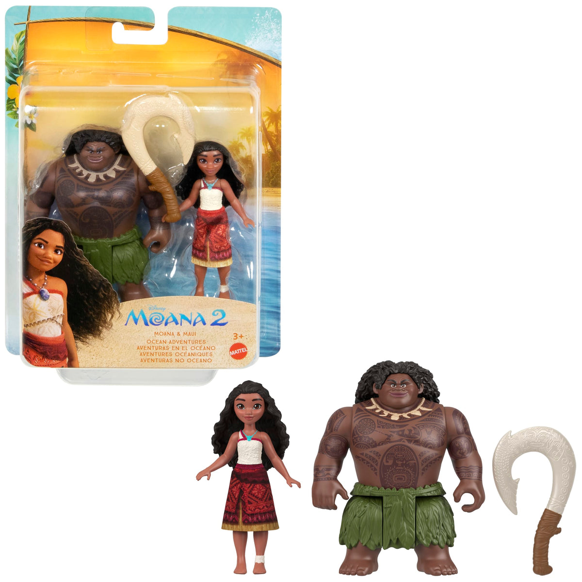 Disney Moana 2 Coffret de 2 Aventures Océaniques de Moana et Maui