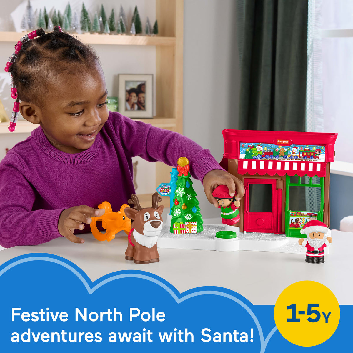 Fisher-Price Little People Christmas Wonderland Gift Set, Playset With Figures For Toddlers