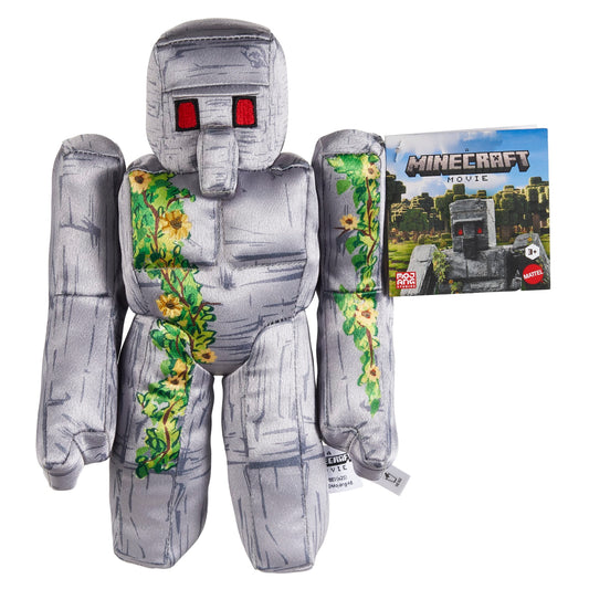 Minecraft Iron Golem Plush Toy, 8-inch Collectible Soft Doll inspired By A Minecraft Movie