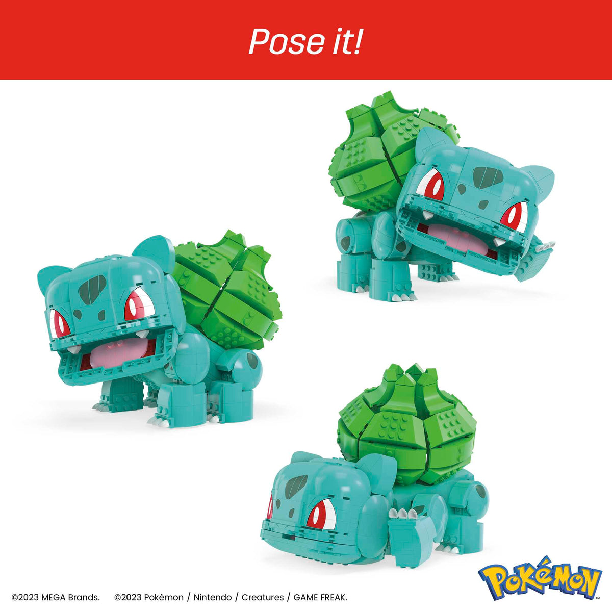 MEGA Pokémon Jumbo Bulbasaur Building Toy Kit, With 1 Action Figure (789 Pieces) For Kids