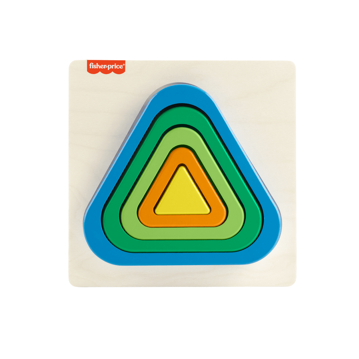 Fisher-Price  Mini Puzzle Arc-en-Ciel en Bois  Triangle, 5Éléments