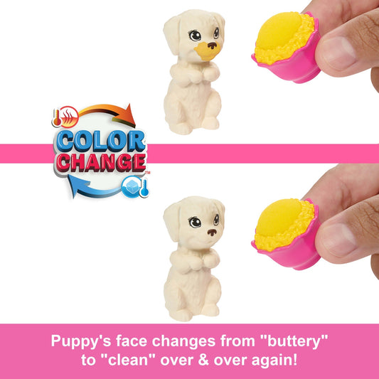 Barbie Doll & Puppy Slumber Party Playset With 2 Toy Dog Figures & 10+ Accessories, Color-Change