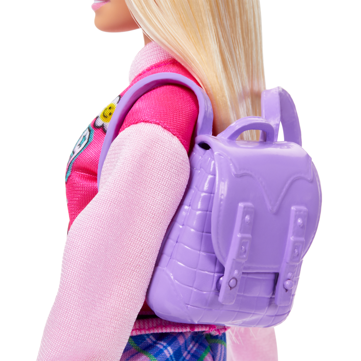 Barbie I Love School Toy Set With & 7 Accessories, Blonde Fashion Doll Wears Removable Look
