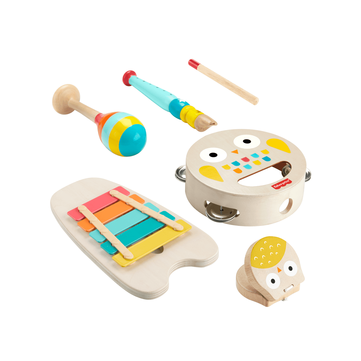 Fisher-Price  Coffret-Cadeau Musical, Instruments de Musique en Bois