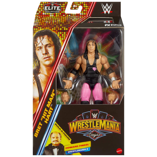 WWE Elite Collection Premium Live EVent Bret Hart Action Figure Set, Wrestlemania Collectible