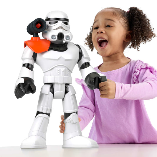 Imaginext Star Wars Stormtrooper Xxl Figure, 16+ inch Tall Poseable Toy With Launcher