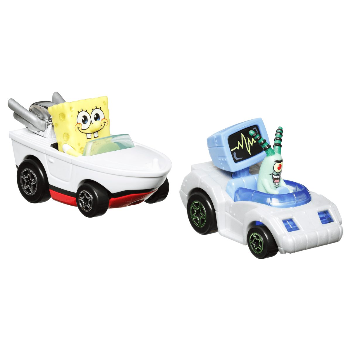 Hot Wheels RacerVerse Vehículo de Juguete Bob Esponja y Plankton
