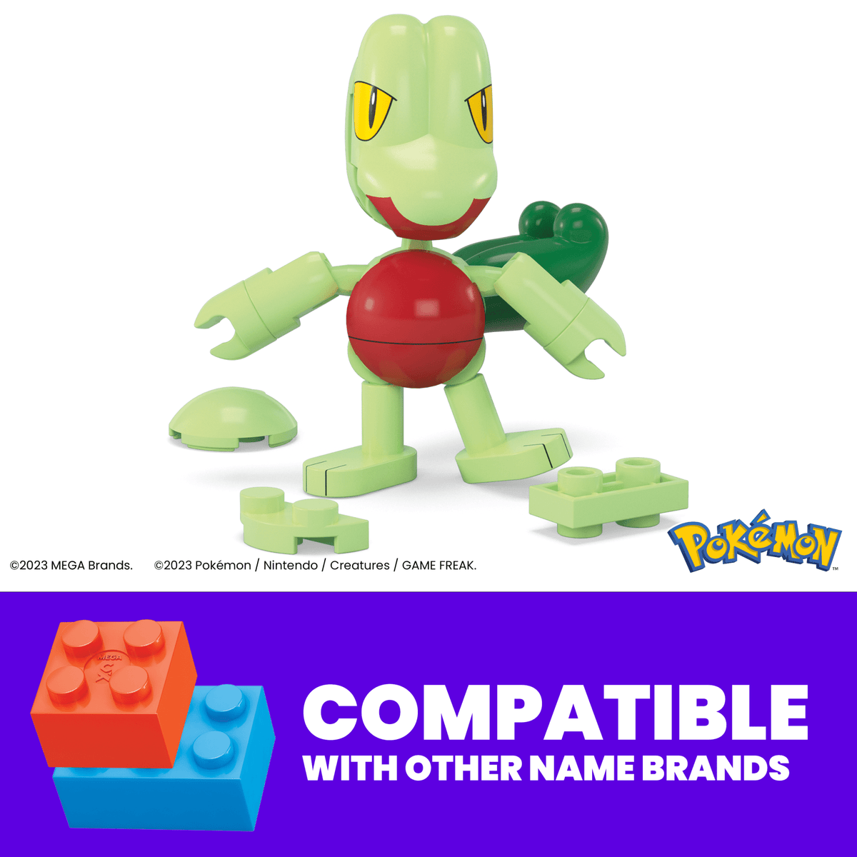MEGA Pokémon Treecko Building Toy Kit, Poseable Action Figure (22 Pieces) For Kids